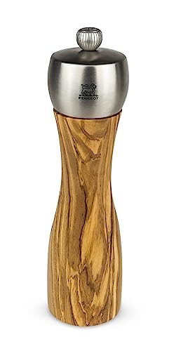PEUGEOT Fidji Manuelle Pfeffermühle, Klassische Mahlgradeinstellung, Höhe: 20 cm, Olivenholz, 33828 PEUGEOT Fidji Manuelle Pfeffermühle, Klassische Mahlgradeinstellung, Höhe: 20 cm, Olivenholz, 33828 von PEUGEOT
