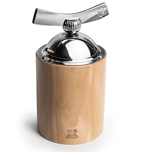 Peugeot Leinsamenmühle Isen 13 cm Natur I Hochwertige Leinsamenmühle manuell aus PEFC-zertifiziertem Holz & Edelstahl I Küchenzubehör von PEUGEOT