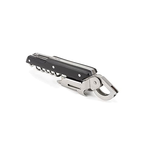 PEUGEOT - Sommelier Korkenzieher Clavelin - Flaschenöffner mit Kapselschneider - Schwarzer ABS Kunststoff und Edelstahl - 14 cm von PEUGEOT