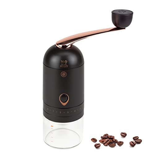 Peugeot Kaffeemühle L'Arbre à Café u‘Select 20 cm Schokolade I Hochwertige Espresso- & Kaffeemühle manuell mit Dosierlöffel & Pinsel I Kaffeezubehör, Grau von PEUGEOT