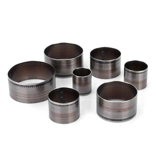 7 Stück Runde Leder Stanzwerkzeug, Runde Stanzschablone Stanzwerkzeug, Runde Locher Werkzeug 20mm, Lederhandwerk Stanzform Set, Für Handgefertigtes Diy-Lederhandwerk, 20mm 25mm 30mm 35mm 40mm 45mm 50m von Peuirre