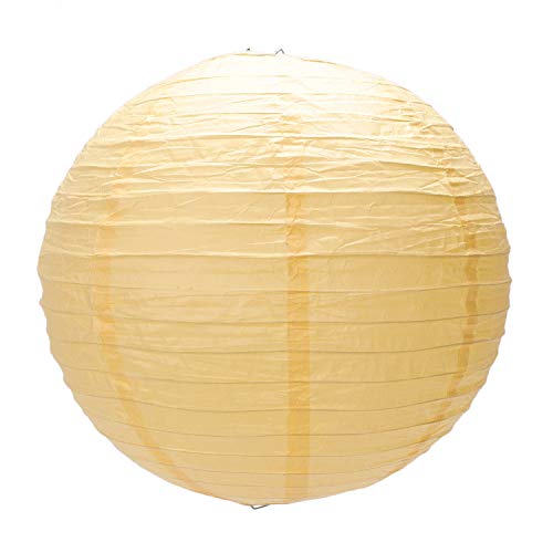 Peukerty 1 x Japanischer Papierlaternen-Lampenschirm für Party, Hochzeit, 40 cm, Gelb von Peukerty