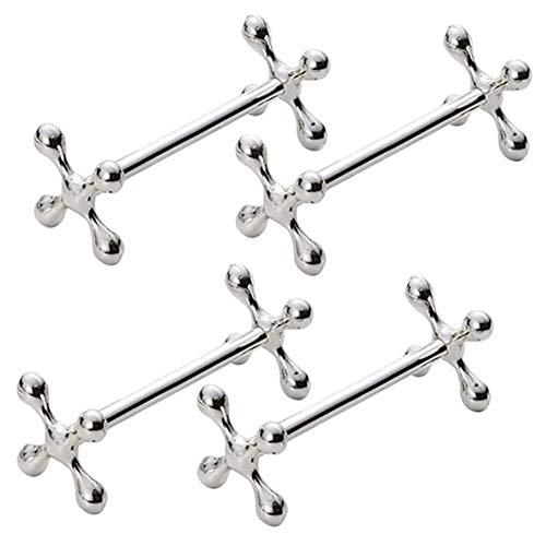 Peukerty 4 StüCk Legierung EssstäBchen StüTze StäNder Gabeln Messer Halter Rack StäNder Metall Tisch Dekoration (Silber) von Peukerty