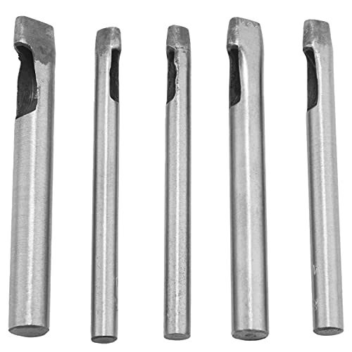 Peukerty 5 StüCke Hohllocher Set Ovale Form Leder Hohl Locher Cutter für Leder Bearbeitung (4X6Mm, 4X7Mm, 4X8Mm, 4X10Mm, 4X12Mm) von Peukerty