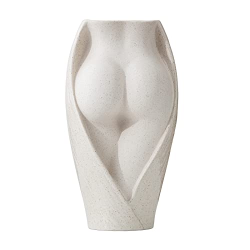 Keramik vase weiß vase für pampasgras,Kreative vase körper Design blumenvase modern deko vase frauenkörper Ideal für Trockenblumen&Blumen Handmade kleine vasen Dekoration Ornamente von Pevfeciy