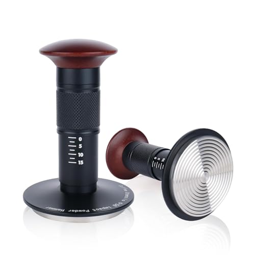 Pevfeciy 58mm, Kaffee Tamper 58mm mit Base Ripple, Edelstahl Espresso Tamper, Kaffeemehlpresser für 58mm Siebträger von Pevfeciy