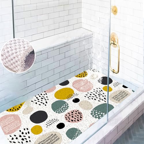 Pevfeciy Badematte rutschfest 100x120cm Antirutschmatte Modern Duschmatte rutschfest für Badewanne, Dusch und Nassbereiche, Schnell Trocknend,schimmelresistent & maschinenwaschbar,Anpassbare von Pevfeciy