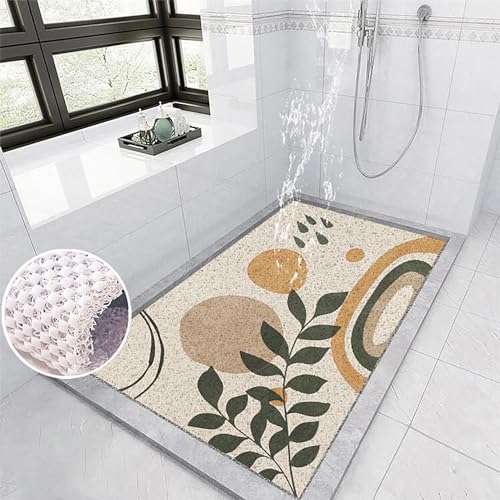 Pevfeciy Duschmatte rutschfest Morandi Duschwanneneinlage rutschfest Weich Komfort Badewannenmatte PVC Dusche antirutschmatte,BPA-frei,Anti-Schimmel,Hohe Wasserdurchlässigkeit,A,80x120cm von Pevfeciy