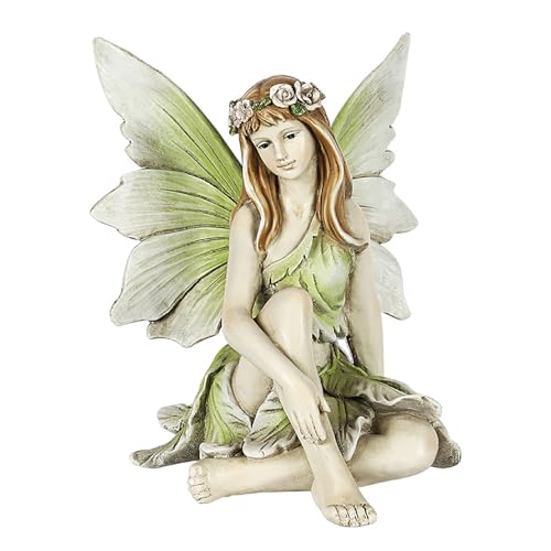 Pevfeciy Elfen Figuren Feen Statue Harz Gartenfiguren & gartenstatuen Gartendeko für draußen,Europäische kreative Gartenfeen-Ornamente,Sitzende Elfen Skulptur mit Flügeln H 26cm,Grün,D Pevfeciy Elfen Figuren Feen Statue Harz Gartenfiguren & gartenstatuen Gartendeko für draußen,Europäische kreative Gartenfeen-Ornamente,Sitzende Elfen Skulptur mit Flügeln H 26cm,Grün,D von Pevfeciy