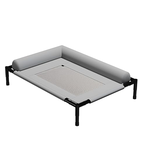 Pevfeciy Hundebett Outdoor erhöhtes Faltbare Hundeliege mit atmungsaktivem Mesh & stabilen Metallrohren breite Kopfstütze ganzjährig nutzbar,Blau,XL von Pevfeciy