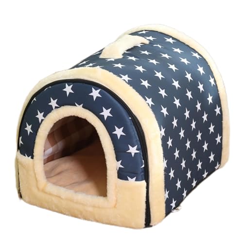 Pevfeciy Hundehöhle Hundehaus kleine Hunde Hundehaus drinnen Indoor, Hundehütte Stoff, Katzenhaus Winterfest, Kuschelhöhle Hund, Schlafhaus Haustierhaus zuhause,8,M von Pevfeciy