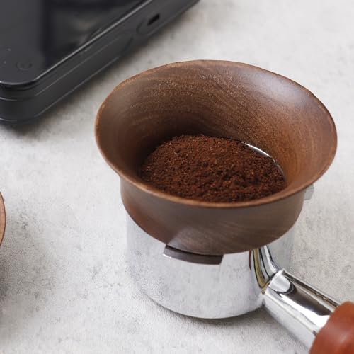 Pevfeciy Kaffee Dosierring 51mm | Siebträger Dosierring Nussbaumholz | Dosierring mit Magnet für Siebträger | Profi Barista Zubehör,51mm von Pevfeciy