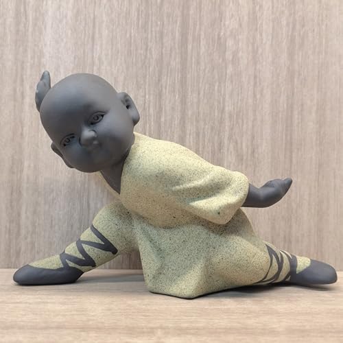 Pevfeciy Mönch Buddha Figur Deko,Keramik/Tonfiguren Statue die Niedlich und Ausdrucksstark Gestaltet,Kunsthandwerk Ornament Buddha Kung Fu Figuren,Teezeremonie Desktop Tischdeko Pevfeciy Mönch Buddha Figur Deko,Keramik/Tonfiguren Statue die Niedlich und Ausdrucksstark Gestaltet,Kunsthandwerk Ornament Buddha Kung Fu Figuren,Teezeremonie Desktop Tischdeko von Pevfeciy