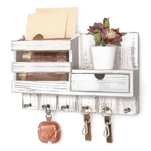 Pevfeciy Schlüsselbrett Holz mit Ablage Schlüsselboard,Schlüsselhalter für Wand,Schlüsselablage 6 Haken Aufbewahrungsschublade,Schlüsselkasten mit Regal Briefhalter für Eingangsbereich,Flur,Küche Pevfeciy Schlüsselbrett Holz mit Ablage Schlüsselboard,Schlüsselhalter für Wand,Schlüsselablage 6 Haken Aufbewahrungsschublade,Schlüsselkasten mit Regal Briefhalter für Eingangsbereich,Flur,Küche von Pevfeciy
