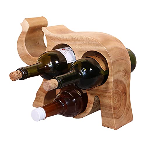 Pevfeciy Weinregal Holz, Flaschenregal, Küchendekor, Wine Rack Skulpturen und rustikale Bar-Dekorationen oder Klassische Geschenke,B von Pevfeciy