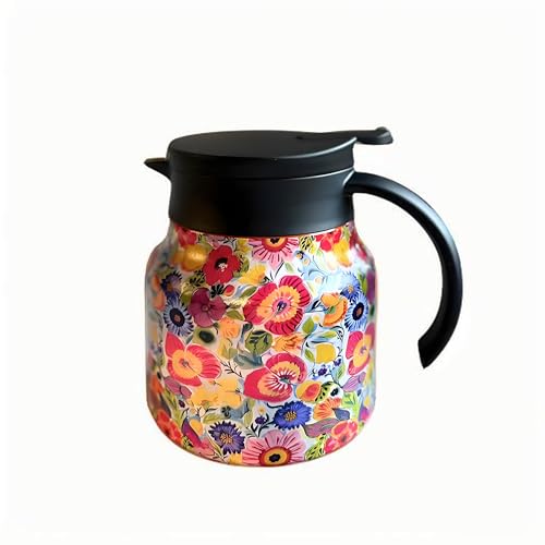 Teekanne Thermo für Kaffee Thermoskanne mit Teesieb Warmhaltekanne Kleine 800 ml für Tee Säfte Zuhause, Büro, Camping von Pevfeciy
