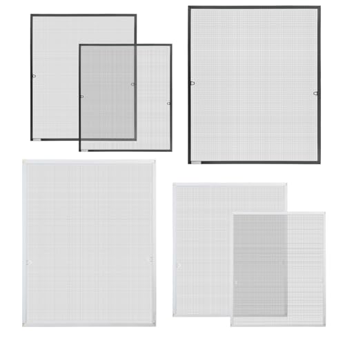 Peviasot 80x100CM Fliegengitter, Insektenschutz für Fenster mit Alu-Rahmen,Mückenschutz Fliegengitter mit Alurahmen und hochwertigem 80x100cm, Anthrazit von Peviasot