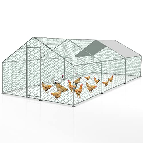 Peviasot Hühnerstall mit Schloss, Hühnerhaus 3x6x2m Verzinkter Stahl Freigehege Outdoor Geflügelstall, für Hühnerkäfig Vogelkäfig Peviasot Hühnerstall mit Schloss, Hühnerhaus 3x6x2m Verzinkter Stahl Freigehege Outdoor Geflügelstall, für Hühnerkäfig Vogelkäfig von Peviasot
