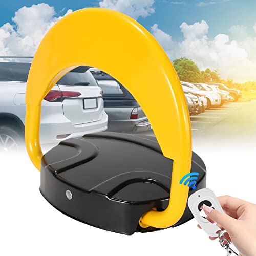 Peviasot Parkplatzsperre mit Fernbedienung, Parkplatzwächter klappbar Automatische mit Alarmfunktionen, Parkpfosten Antikollision 180°, Elektronische Private Sperre Parkplatz von Peviasot