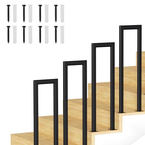 Peviasot Treppengeländer, Geländer Treppe Innen, 85 cm U-förmiger Schwarz Treppengeländer, Handlauf aus Metall, Ovalrohr-Treppenhandlauf, geeignet für Lofts, Villen und Wohnungen Peviasot Treppengeländer, Geländer Treppe Innen, 85 cm U-förmiger Schwarz Treppengeländer, Handlauf aus Metall, Ovalrohr-Treppenhandlauf, geeignet für Lofts, Villen und Wohnungen von Peviasot