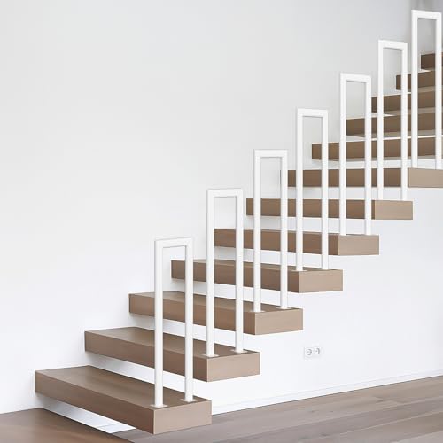 Peviasot Treppengeländer, Geländer Treppe Innen, 95 cm U-förmiger Weiß Treppengeländer, Handlauf aus Metall, Ovalrohr-Treppenhandlauf, geeignet für Lofts, Villen und Wohnungen Peviasot Treppengeländer, Geländer Treppe Innen, 95 cm U-förmiger Weiß Treppengeländer, Handlauf aus Metall, Ovalrohr-Treppenhandlauf, geeignet für Lofts, Villen und Wohnungen von Peviasot