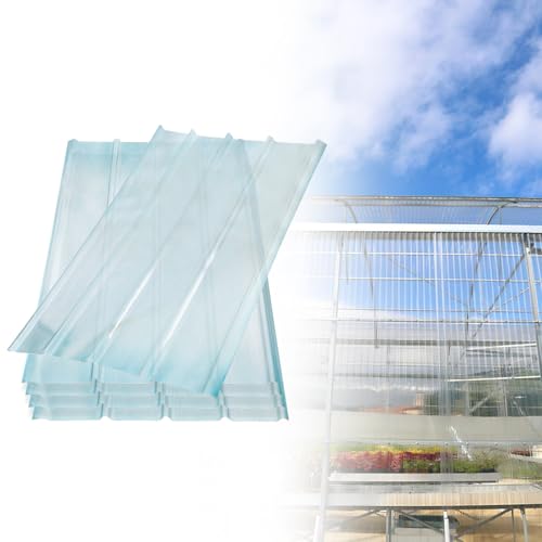 Peviasot Wellplatten, 2 mm FRP-Trapezprofil-Wellblech, 90 * 160 cm Wellplatten Transparent, Dachplatten Wetterfest, Dach Profilplatten Trapez, Beleuchtungspaneele, 5 Stück von Peviasot