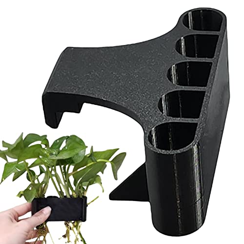 Aquatic Plant Cups, Fish Tank Planter Holder, Integrated Hook Aquatic Plant Pot with Hole Hydroponic Plant Cups for Water Tank Fish Shrimp Pewell von Pewell