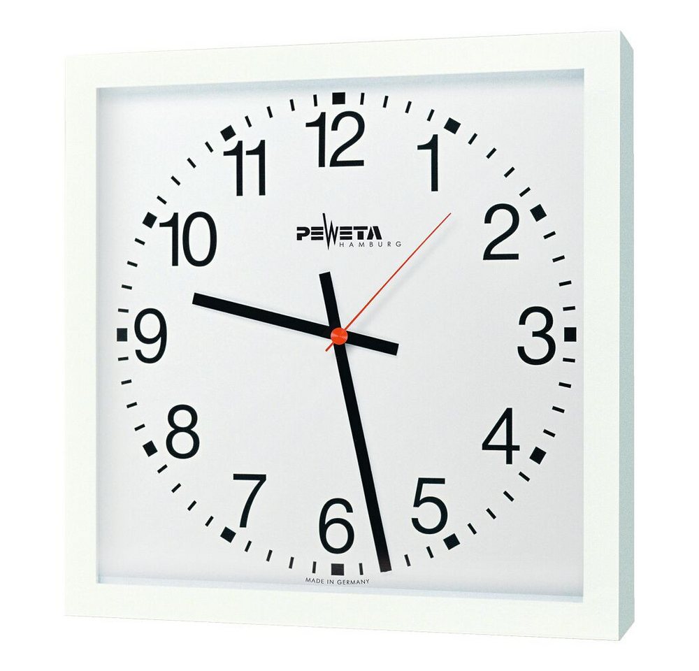 Peweta Wanduhr Funk-Wanduhr 40x40 (Funkuhr mit sekundengenauer DCF77-Synchronisation) von Peweta
