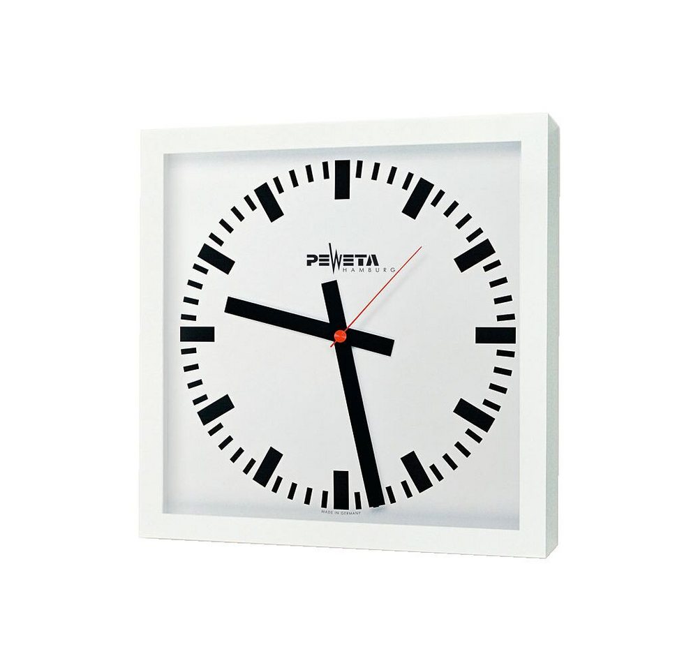 Peweta Wanduhr Funk-Wanduhr 40x40 (Funkuhr mit sekundengenauer DCF77-Synchronisation) von Peweta