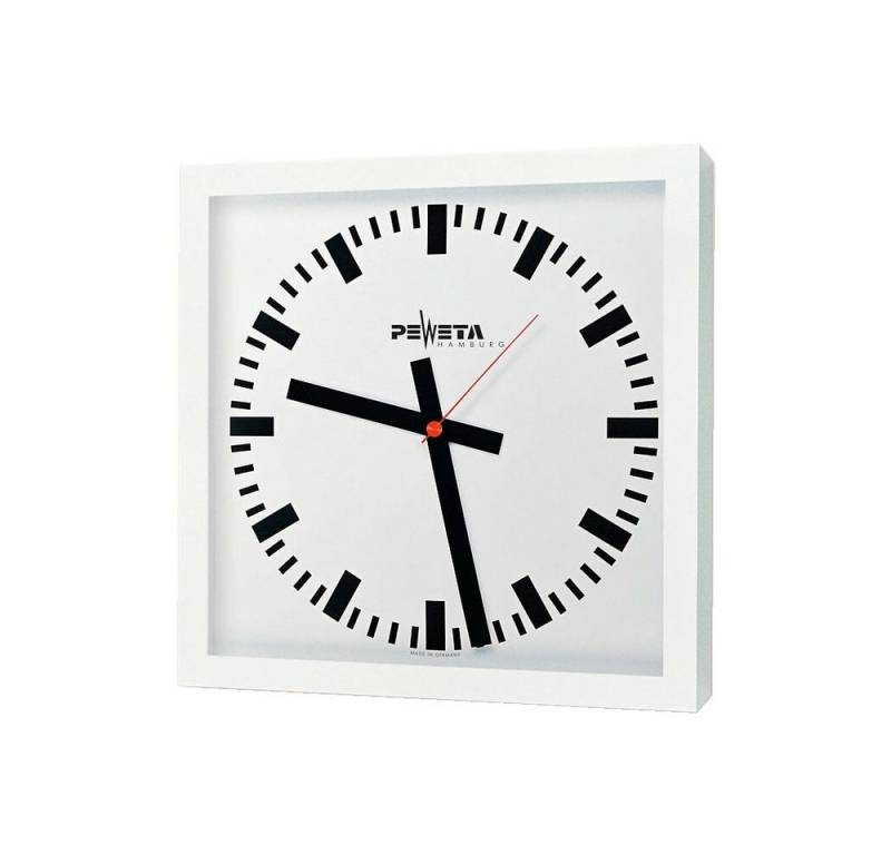 Peweta Wanduhr Funk-Wanduhr 40x40 (Funkuhr mit sekundengenauer DCF77-Synchronisation) von Peweta