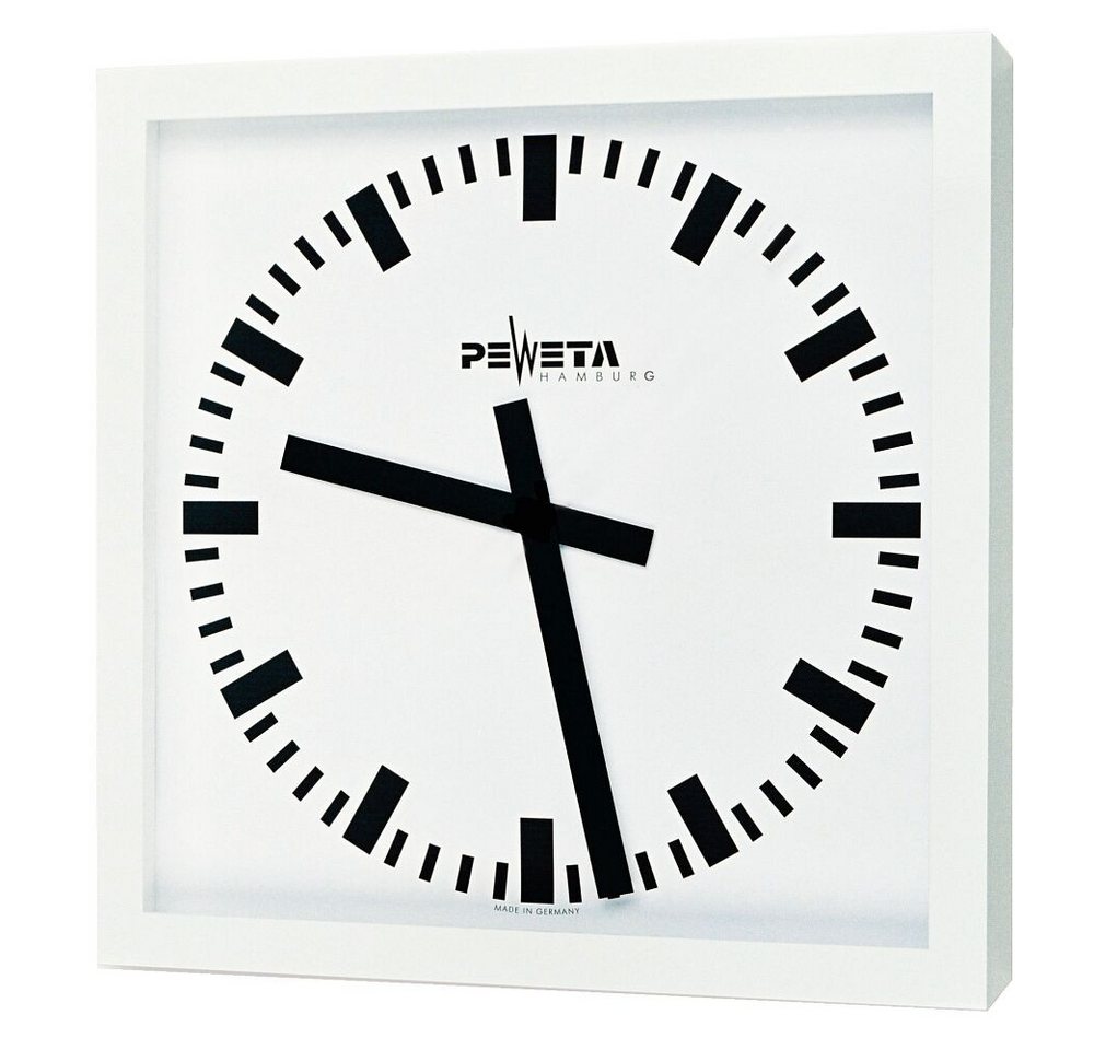 Peweta Wanduhr Funk-Wanduhr 40x40 (Funkuhr mit sekundengenauer DCF77-Synchronisation) von Peweta