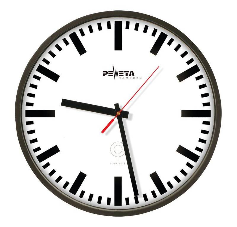 Peweta Wanduhr Funk-Wanduhr ø 30 cm (Funkuhr zur Wandmontage) von Peweta