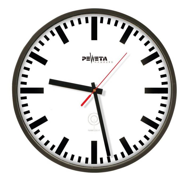 Peweta Wanduhr Wanduhr Kunststoff, Funk (Funkuhr zur Wandmontage) von Peweta