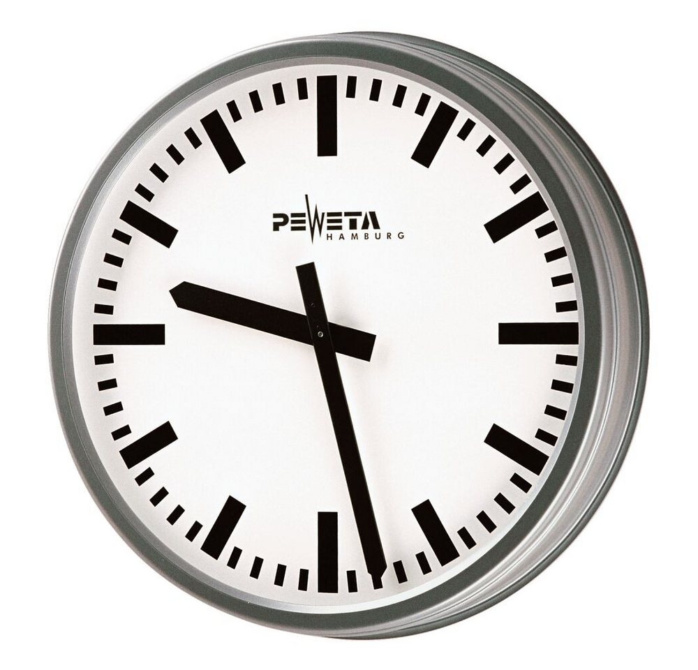 Peweta Wanduhr Wanduhr Wetterfest (Funkuhr mit sekundengenauer DCF77-Synchronisation) von Peweta