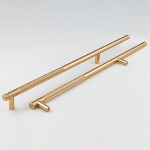 Pexintek 6 Stück Schrankgriffe Gold Moderne Griffe Möbel Möbelgriffe 256mm Lochabstand Türgriffe küche Schubladengriffe küchengriffe Vintage Griffe für Küchenschränke Kommode Schrank (Goldene) von Pexintek