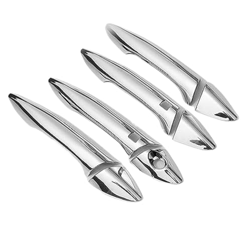 Pexorin Aufkleber for die Zierleiste der Autotürgriffabdeckung in glänzendem Schwarzchrom, for Hyundai, for Elantra, 2012-2016, Styling-Zubehör Autotürgriffabdeckung(BLACK Silver 2 Buttons) von Pexorin