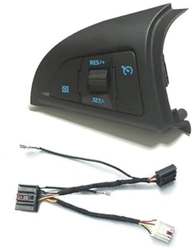 Pexorin Auto-Tempomat-Taste, for Chevrolet, for Cruze, 2009–2014, Auto-Multifunktionslenkrad, automatischer Tempomat-Schalter, Multimedia-Audio-Steuertaste(BLACK Cruise cable) von Pexorin
