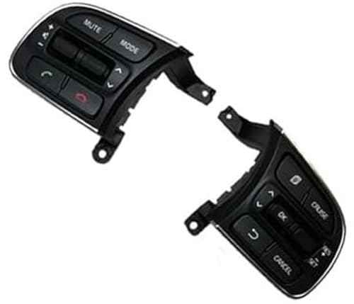 Pexorin Auto-Tempomat-Taste, for Kia, K5 2016 2017 2018 96720-D9010 Auto-Multifunktions-Lenkrad-Cruise-Taste Audio-Lautstärke-Einstellschalter Tastenschalter(BLACK Set) von Pexorin