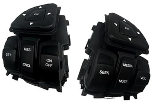 Pexorin Auto Tempomat Taste Flex 2013 2014 2015 2016 2017 2018 2019 Lenkrad Geschwindigkeit Cruise Radio Control Schalter BT4T9E740AFW(BLACK 1 Pair) von Pexorin