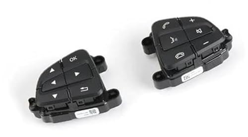 Pexorin Auto-Tempomattaste, for Mercedes, for Benz, GLE B-Klasse W292 W166 W156 W246 0999050600 Auto-Multifunktions-Lenkradschaltertasten Telefonsteuertaste(BLACK Set) von Pexorin