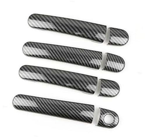 Pexorin Autoaußenseite vorne links, for TT MK1 A2 2000 2001 2002 2003 2004 2005 Auto ABS Chrom-Kohlefaser-Stil Außentürgriffabdeckung Zierzubehör Autotürgriffabdeckung(BLACK Carbon Texture a) von Pexorin