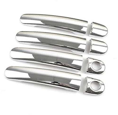 Pexorin Autoaußenseite vorne links, for TT MK1 A2 2000 2001 2002 2003 2004 2005 Auto ABS Chrom-Kohlefaser-Stil Außentürgriffabdeckung Zierzubehör Autotürgriffabdeckung(Silver B) von Pexorin