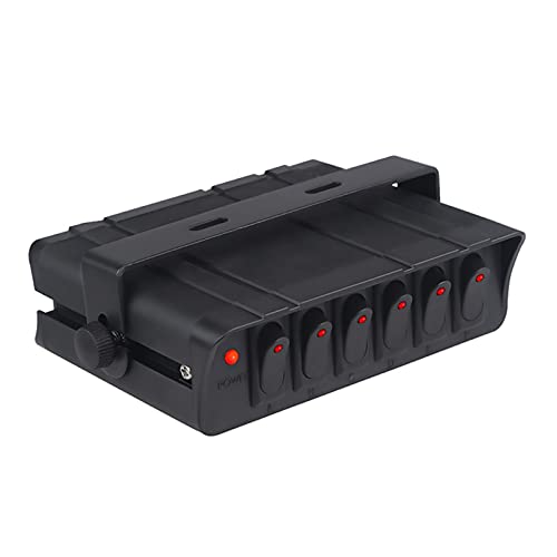 Pexorin For 12V Lkw Auto Wippschalter Panel Marine Mit Kontrollleuchte 4 6 Gang SPST Switch Panel Box Boot Yacht Marine-Schalttafel(6 Gang) von Pexorin