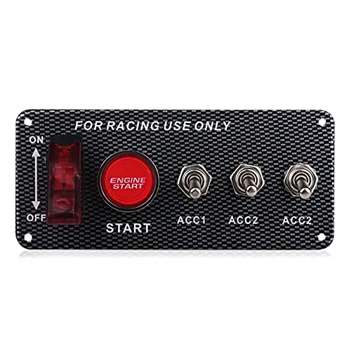 Pexorin For Auto Auto Kippschalter 12v Zündschalter Panel Motor Start Druckknopf Carbon Fiber Auto Kippschalter Marine-Schalttafel von Pexorin
