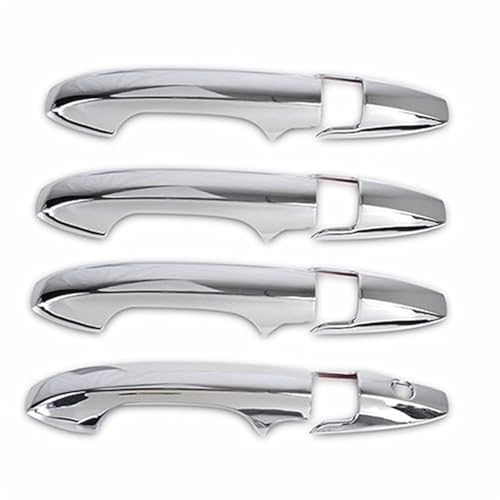 Pexorin For Civic, 2006 2007 2008 2009 2010 2011, glänzendes schwarzes Chrom, Autotürgriffabdeckung, Dekorverkleidung, Styling-Zubehör Autotürgriffabdeckung(BLACK Silver Handle) von Pexorin