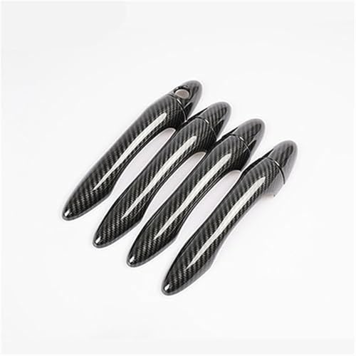 Pexorin For Kia, Sportage MK3 SL 2011 2012 2013 2014 2015, Kohlefaser, neue Chrom-Autotürgriffabdeckung, Zieraufkleber, Styling-Zubehör Autotürgriffabdeckung(BLACK Carbon Handle) von Pexorin
