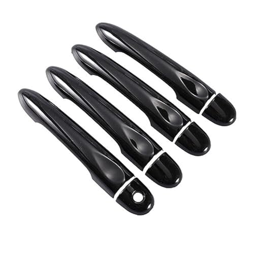 Pexorin For Renault, Fluence 2009-2017, glänzend schwarz, Autotürgriffabdeckung, Zierleiste, Styling-Zubehör 2010 2011 2012 2013 2014 2015 2016 Autotürgriffabdeckung(BLACK 4dr 1 Key No Button) von Pexorin