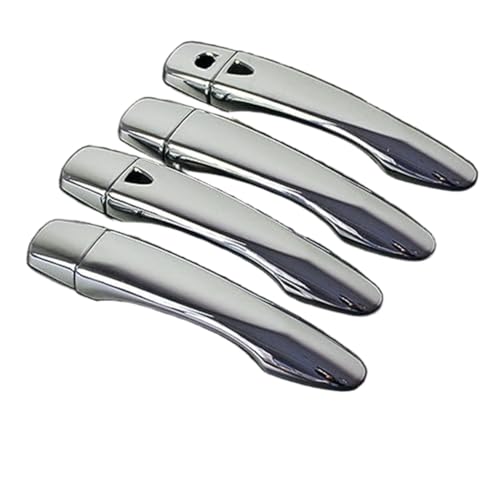 Pexorin For Renault, for Samsung, QM6 2016 2017 2018 2019 2020 Carbon Fiber Chrom Türgriffabdeckung Fangkappe Zierleiste Zubehör Autotürgriffabdeckung(BLACK Silver 2 Buttons) von Pexorin