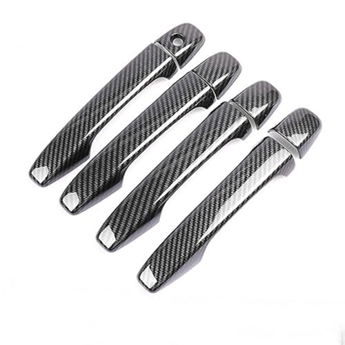 Pexorin For Toyota, Wish AE20 2010 2011 2012 2013 2014 2015 2016 2017 Kohlefaser-Autotürgriffabdeckungspolster-Aufkleber-Overlay-Styling Autotürgriffabdeckung(BLACK No Keyless Entry) von Pexorin