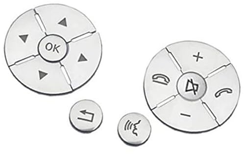 Pexorin Knopfaufkleber, for Mercedes, for Benz, for GLK-Klasse X204 2008–2012, vor dem Update, dekorative Aufkleber for Autolenkrad-Knopfschalter(Silver) von Pexorin